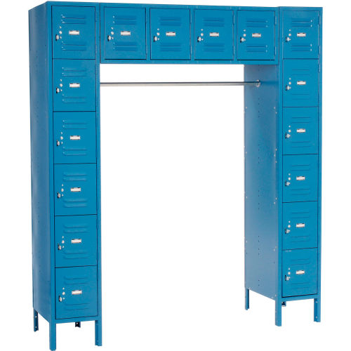 Paramount® 16 Person Locker 12 X 18 X 12 Ready To Assemble Blue
