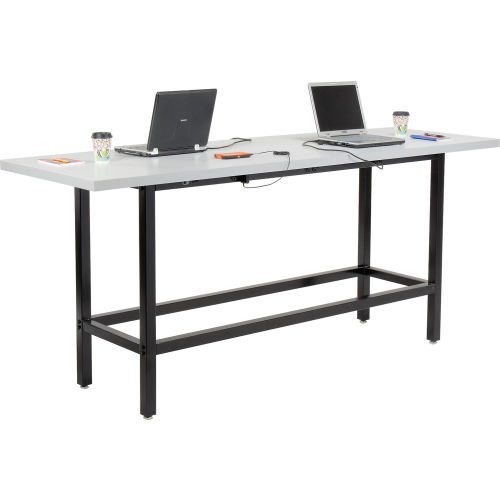 Standing Height 96 W x 30 D Cafe Charging Table w/ Laminate Edge
																			