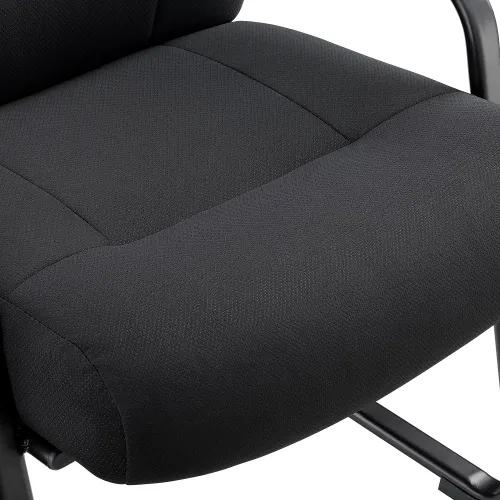 Interion Big and Tall Waiting Room Chair Fabric High Back Black