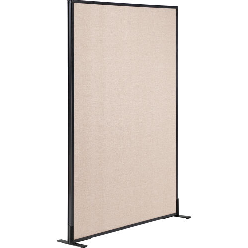 Interion® Freestanding Office Partition Panel, 36-1/4"W x 60"H, Tan