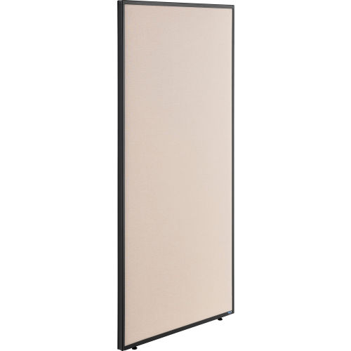 Interion Office Partition Panel, 36-1/4W x 72H, Tan