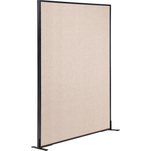 Interion® Freestanding Office Partition Panel, 48-1/4"W x 72"H, Tan