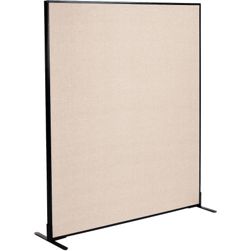 Interion® Freestanding Office Partition Panel, 60-1/4"W x 72"H, Tan
																			