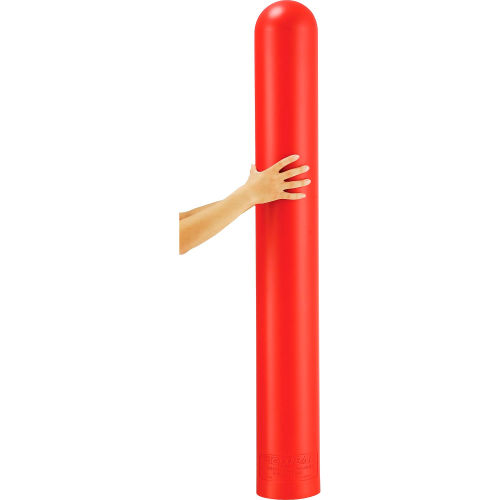 Smooth Bollard Post Sleeve 6 in. Red