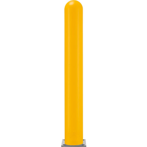 Global Industrial™ Smooth Bollard Post Sleeve, 6" HDPE Dome Top, Yellow
