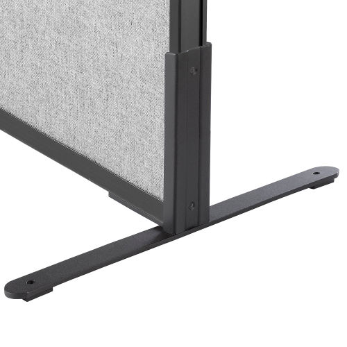 8 in. H T-Leg Bracket for Office Partition Panels, Black
