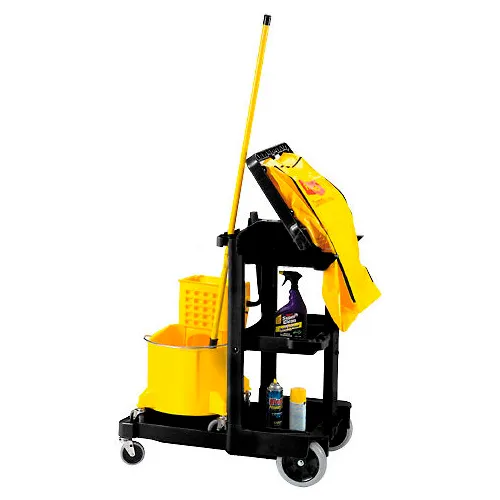 Janitor's Cart With 25 Gallon Yellow Bag