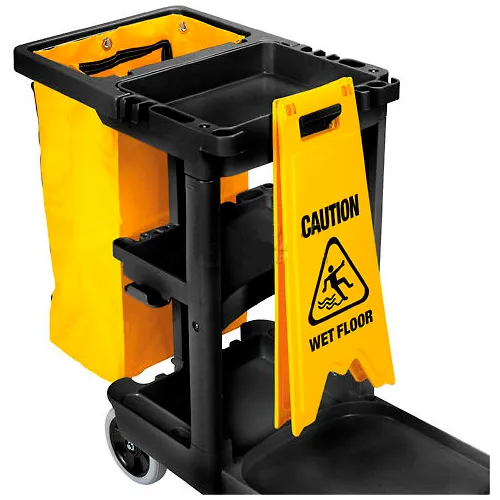 Janitor's Cart With 25 Gallon Yellow Bag