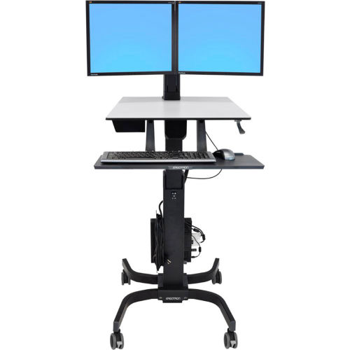 Ergotron&#174; WorkFit-C Sit-Stand Workstation for Two LCD Monitors