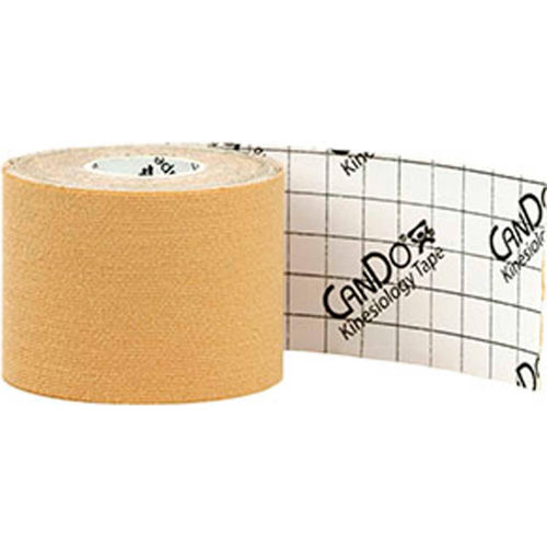 CanDo® Kinesiology Tape, 2" x 16.5 ft., Beige, Latex-Free, Case of 10 Rolls
