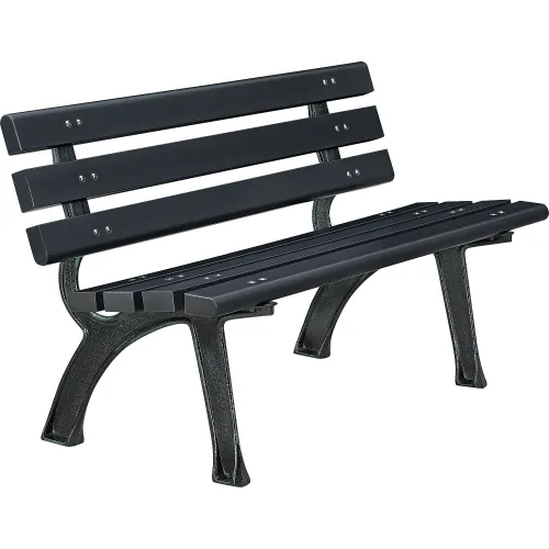 Black plastic garden discount bench