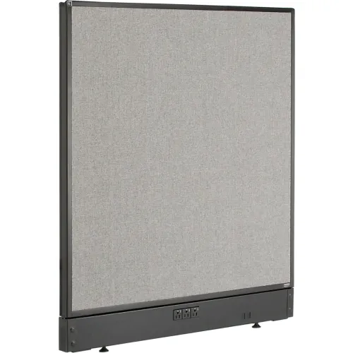 Interion® Office Partition Panel with Partial Window & Raceway, 48