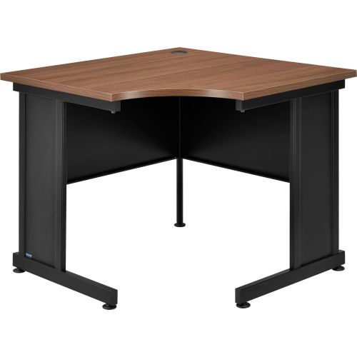 Interion® 36W Corner Desk - Walnut