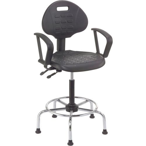Polyurethane Stool with Chrome Base