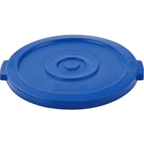 Global Industrial™ Plastic Trash Container Lid, Garbage Can Lid - 20 Gallon Blue