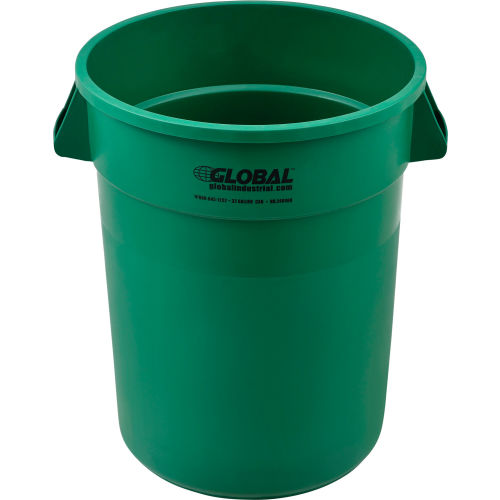 Global Industrial™ Plastic Trash Can 32 Gallon Green