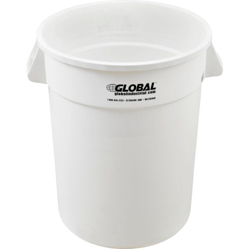 Global Industrial™ Trash Container, Garbage Can - 32 Gallon White
																			