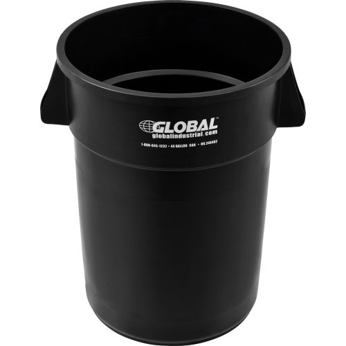 Global Industrial™ Plastic Trash Can 44 Gallon Black 