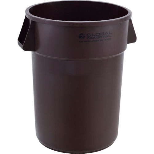 Global Industrial™ Plastic Trash Can - 44 Gallon Brown
																			