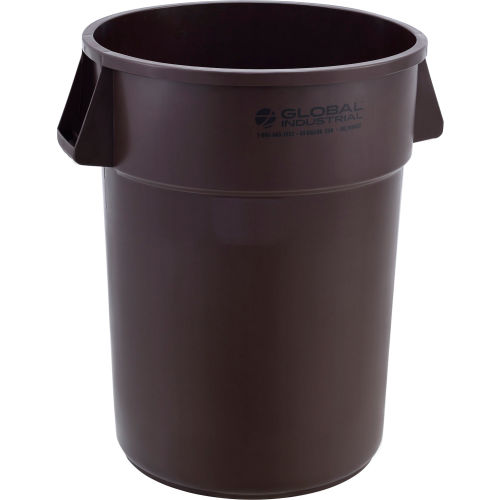 Global Industrial™ Plastic Trash Can - 44 Gallon Brown