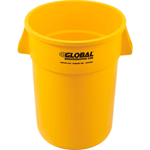 Global Industrial™ Trash Container, Garbage Can - 44 Gallon Yellow
																			