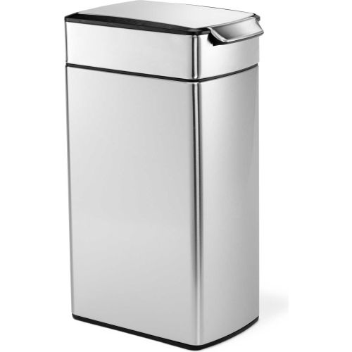 simplehuman® Slim Touch-Bar Can - 10-1/2 Gallon Brushed SS