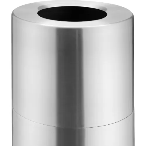Rubbermaid Commercial Products Crowne Collection Open Top Trash Can, 30- Gallon, Aluminum, Black, Indoor/Outdoor Waste Container for  Mall/School/Office: Waste Bins: : Industrial & Scientific