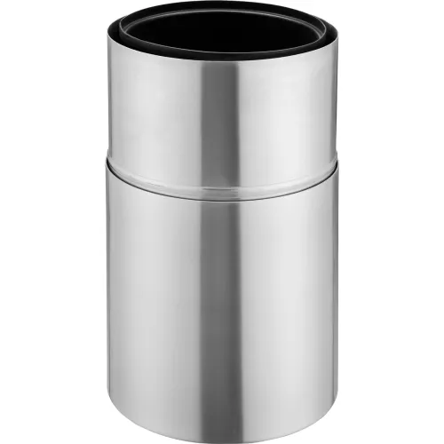 Glaro TA2035-SA-SA Trash Can, Round, 33 gal, Silver