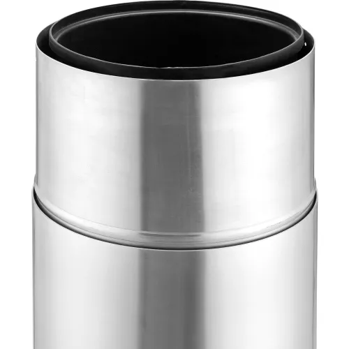 Global Industrial™ Steel Round Open Top Trash Can, 15 Gallon, Black