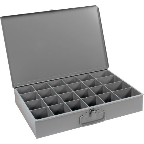 Durham Steel Scoop Compartment Box 102-95 - 24 Compartments 18 x 12 x 3