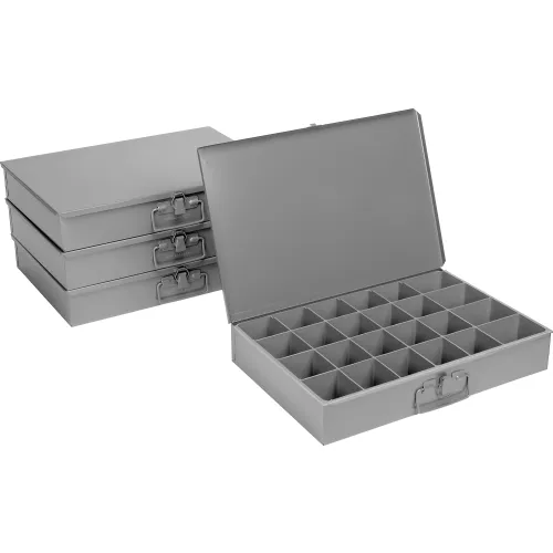 Max Value Durham Small Parts Storage Box: 32 Compartments, 18.31 OAW, 12.43  OAD, 3.06 OAH - Steel Frame