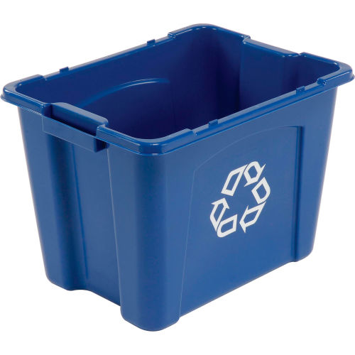 Rubbermaid Recycling Box - 14 Gallon Blue