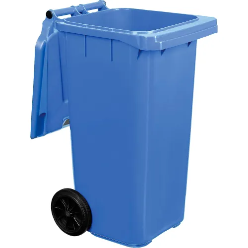  Global Industrial Contenedor de reciclaje delgado de 23  galones, azul : Hogar y Cocina