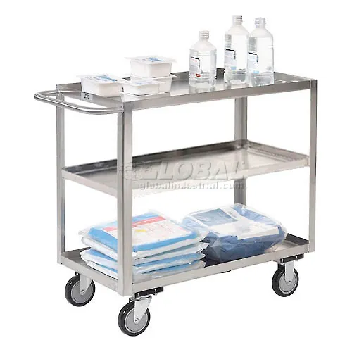 2 Shelf Utility Cart with Lips Up Jamco Size: 33.75 H x 36 W x 22 D