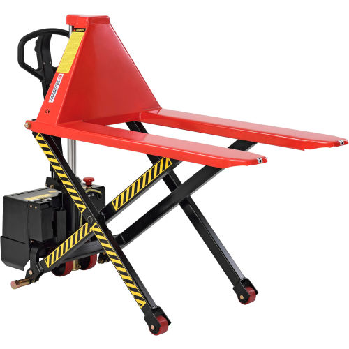 Battery Operated High Lift Skid Truck 3300 Lb. Capacity - 27 x 44 Forks