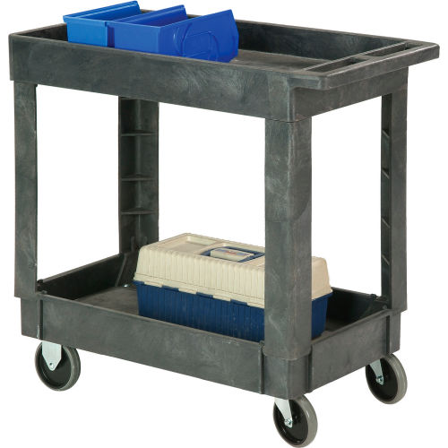 500 lb. Capacity Small Plastic Service Cart, Plastic Service Carts, Plastic Utility Cart, Plastic Utility Carts
