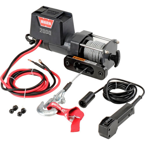 Warn® 2000 DC Powered 2000 Lb. Cap. 12V Trailer Loading Utility Winch 92000