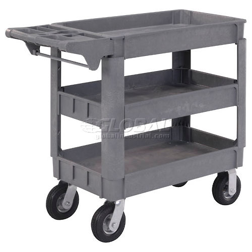 Deluxe Plastic Service Cart, Plastic Service Carts, Plastic Utility Cart, Plastic Utility Carts