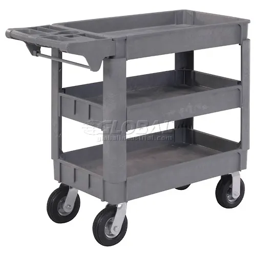 Global Industrial™ Utility Cart w/3 Shelves & 6" Casters, 500 lb
