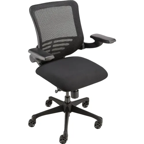 Interion® Mesh Chair with Adjustable Flip Arms & Mid Back, Fabric 