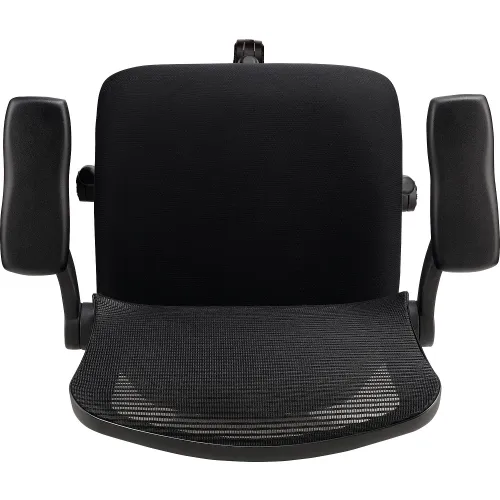 Interion® Mesh Chair with Adjustable Flip Arms & Mid Back, Fabric 