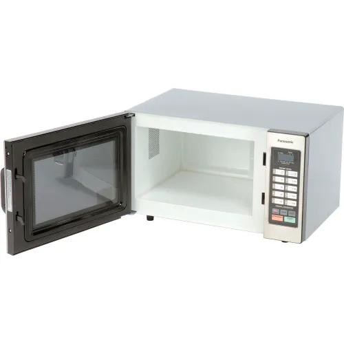 Panasonic 1000 Watt Commercial Microwave Oven with 10 Programmable Memory  NE 1054F Single Medium Size 0.8 ftandsup3 Capacity Microwave 6 Power Levels 1000  W Microwave Power 120 V AC 13.40 A Fuse Countertop Stainless Steel Silver -  Office Depot