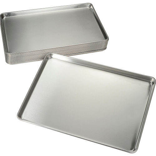 Nexel Bun Pan, Full Size, 18 W x 26 D, 18 Ga. Aluminum, Wire Reinforced Edge