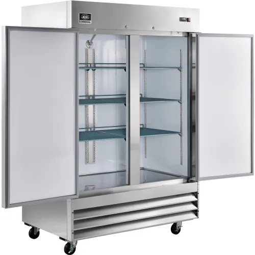 Nexel  Reach In Freezer, 2 Solid Doors, 47 Cu. Ft., Stainless Steel