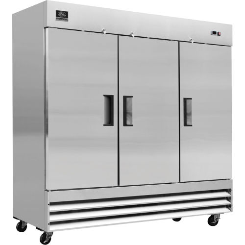 Nexel® Commercial Reach-In Freezer, 3 Door, 72 Cu. Ft., 80-7/8"W x 32-1/4"D x 82-1/2"H