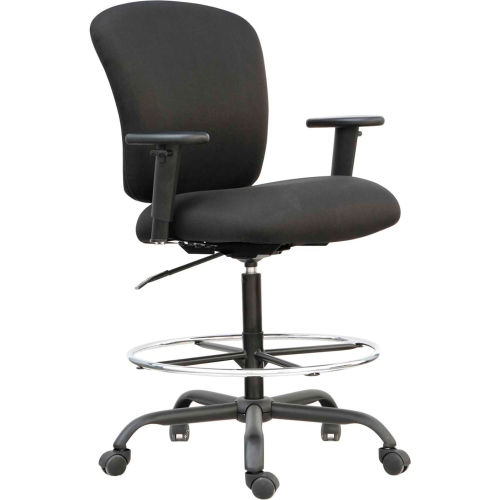 Alera® Big and Tall Fabric Stool - Black - Mota Series