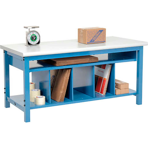 Packing Workbench Plastic Safety Edge - 72 x 36 with Lower Shelf Kit