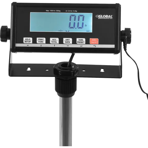 Global Industrial Industrial Bench & Floor Scale, 330 lb x 0.1 lb