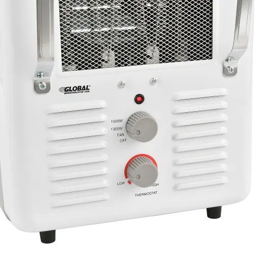 Global Industrial 1500W Portable Electric Milkhouse Heater, Steel, 120V, White