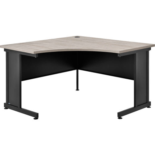 Interion® 48W Corner Desk - Rustic Gray